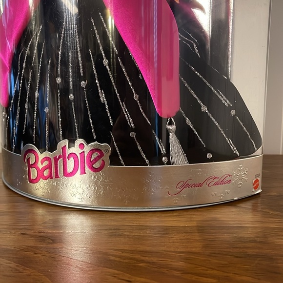 Happy Holidays Barbie- Black and Pink Dress